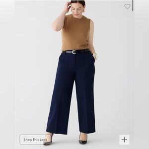 J. Crew Sydney wide-leg pant in bi-stretch cotton blend pants, size 2